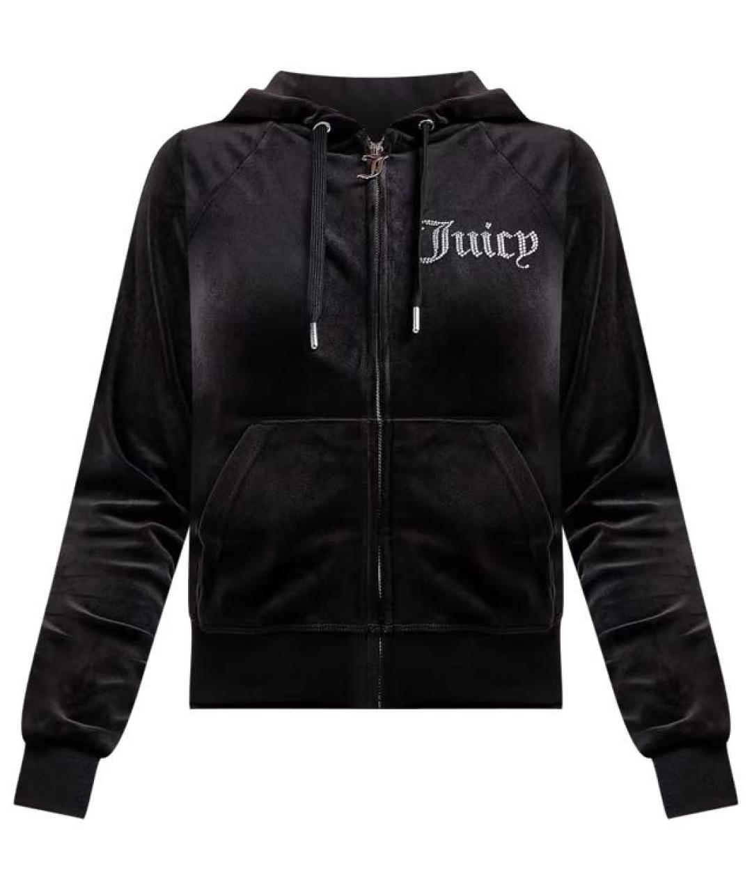 JUICY COUTURE Черный велюровый костюм с брюками, фото 9