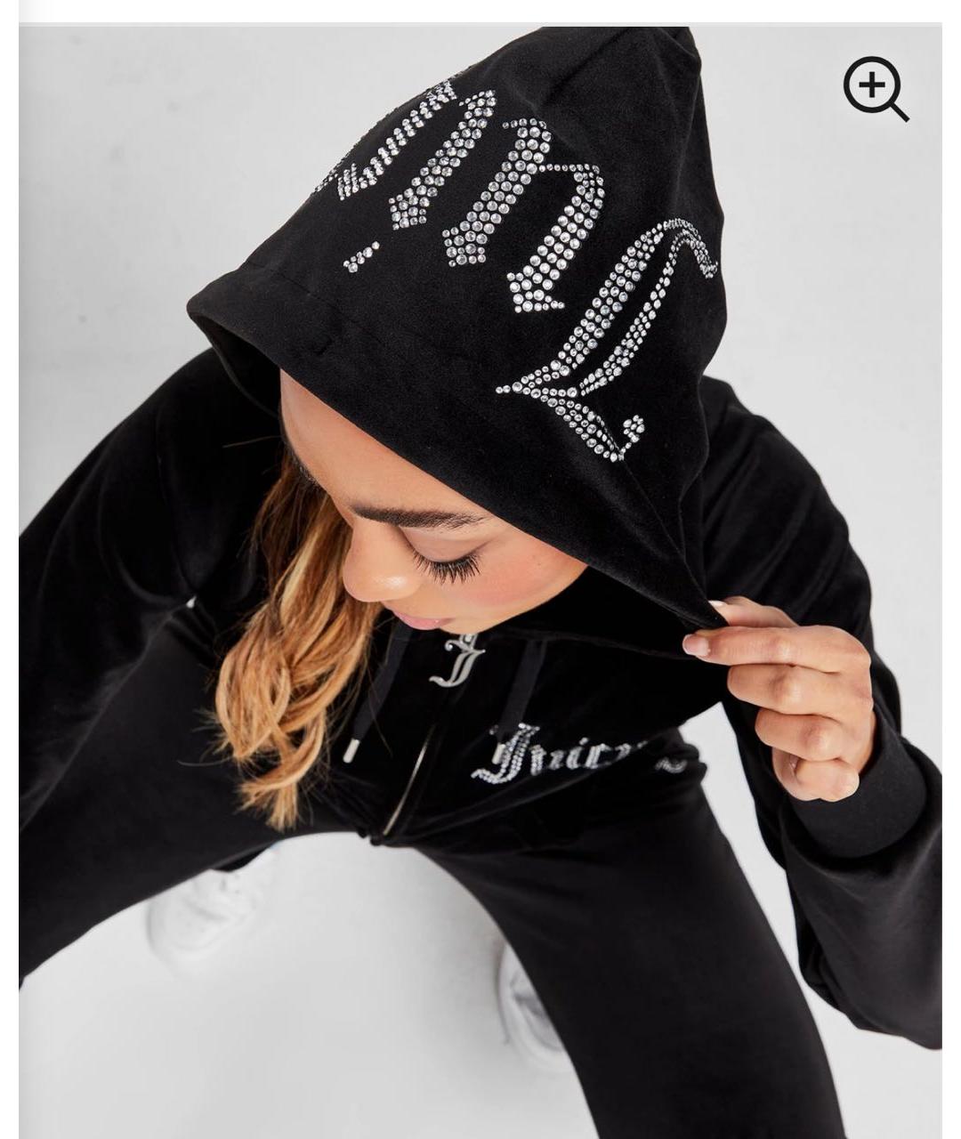JUICY COUTURE Черный велюровый костюм с брюками, фото 4