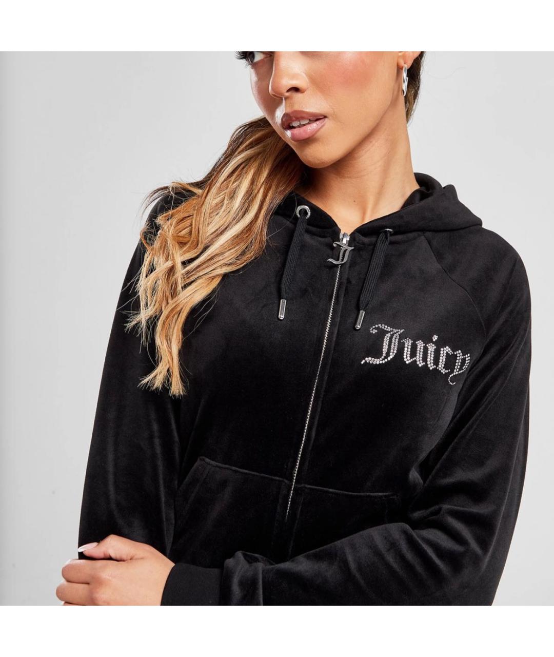 JUICY COUTURE Черный велюровый костюм с брюками, фото 7