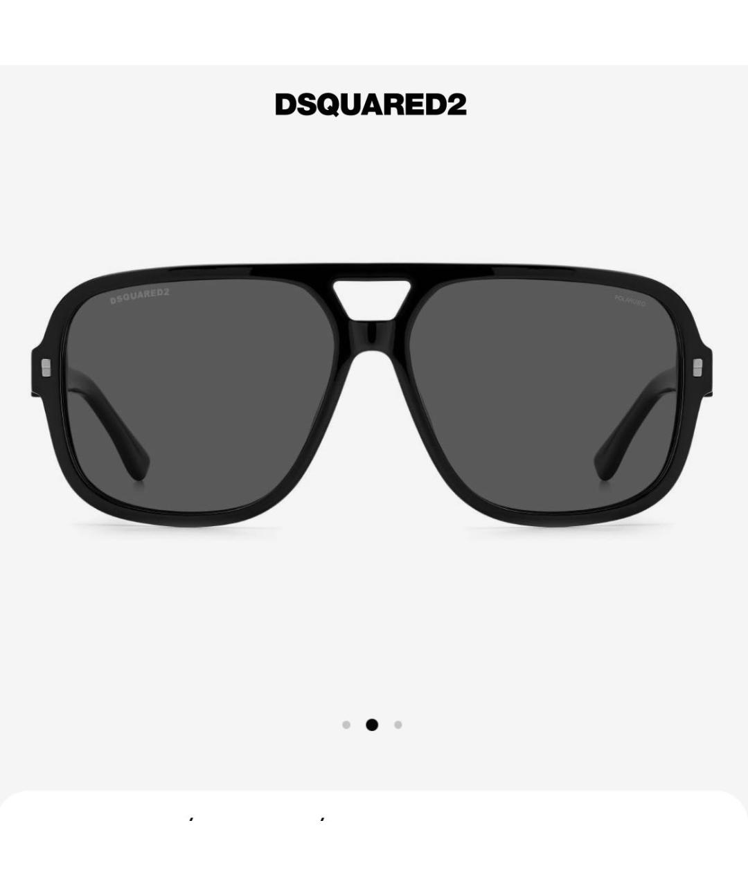 DSQUARED2 Черные пластиковые солнцезащитные очки, фото 7