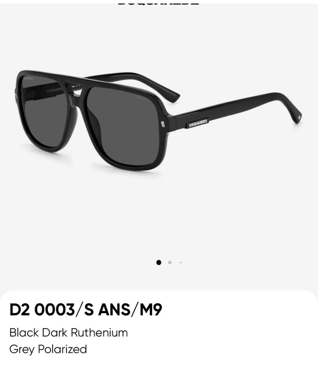 DSQUARED2 Черные пластиковые солнцезащитные очки, фото 2