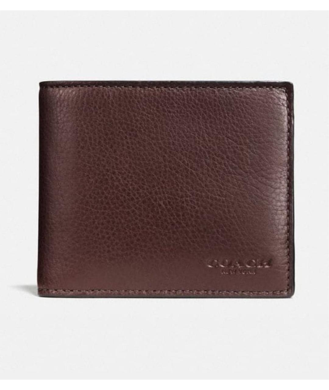COACH Коричневый кожаный кошелек, фото 3