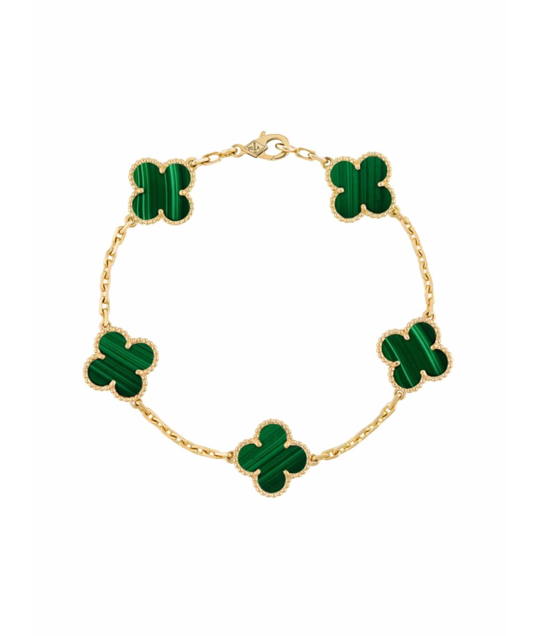 VAN CLEEF & ARPELS Зеленый браслет из желтого золота, фото 1
