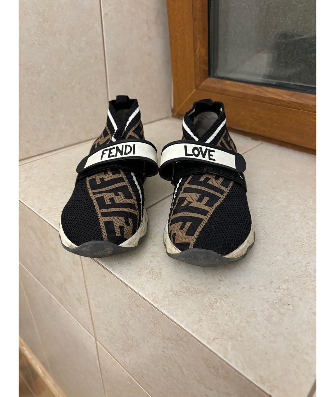 FENDI Текстильные кеды, фото 3