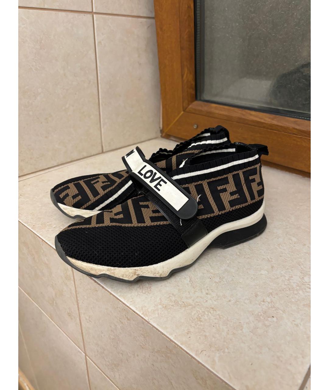 FENDI Текстильные кеды, фото 4