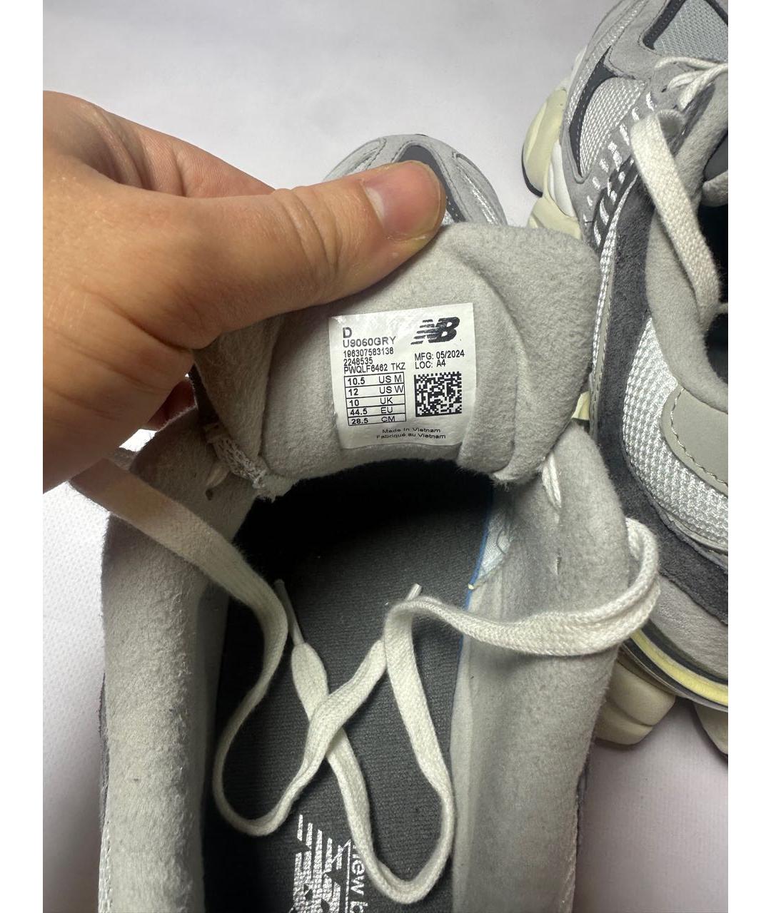 NEW BALANCE Серые нубуковые низкие кроссовки / кеды, фото 6