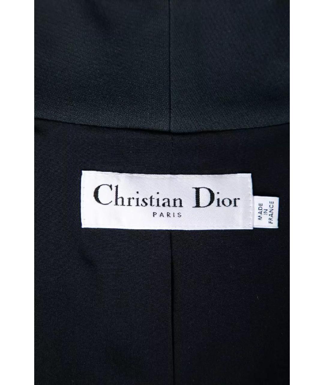 CHRISTIAN DIOR Темно-синее шерстяное пальто, фото 4