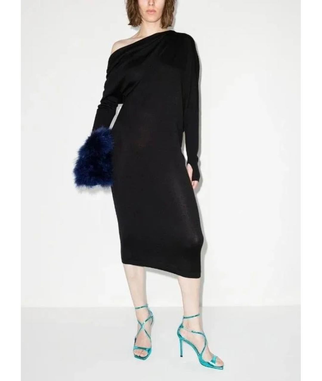 TOM FORD Черное кашемировое повседневное платье, фото 2