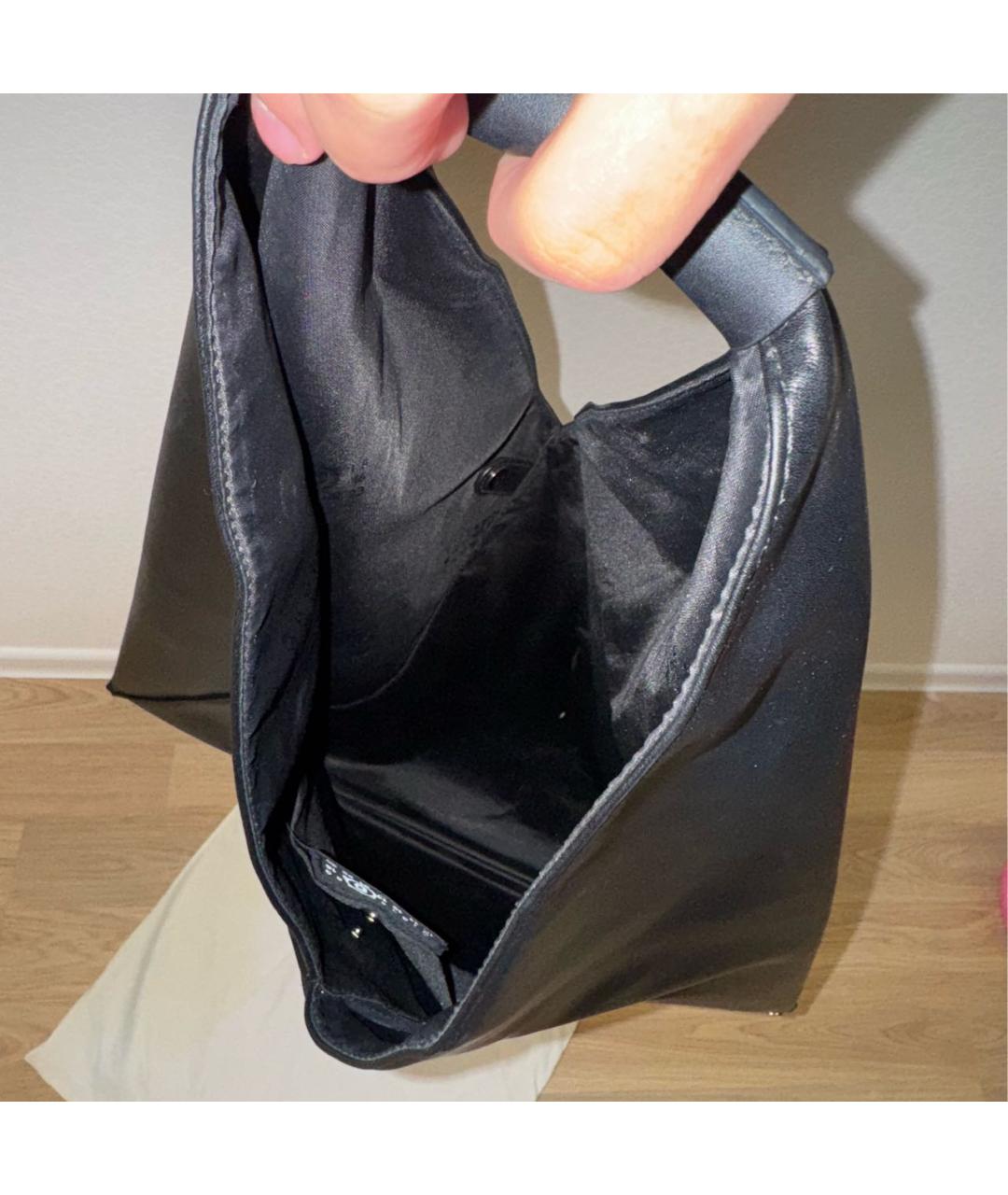 MM6 MAISON MARGIELA Черная сумка тоут из искусственной кожи, фото 5
