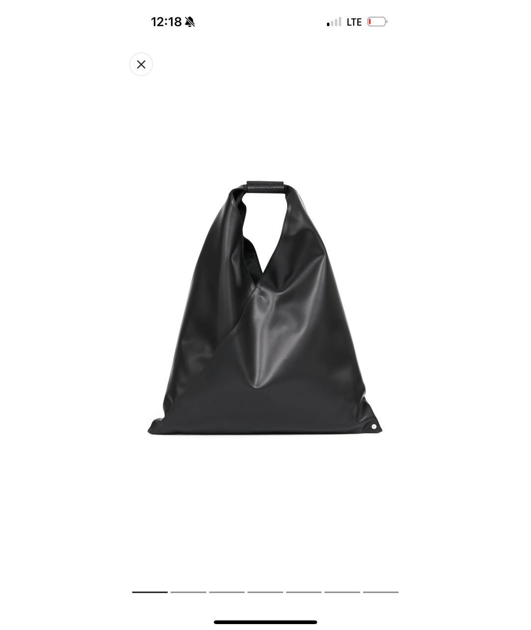 MM6 MAISON MARGIELA Черная сумка тоут из искусственной кожи, фото 7