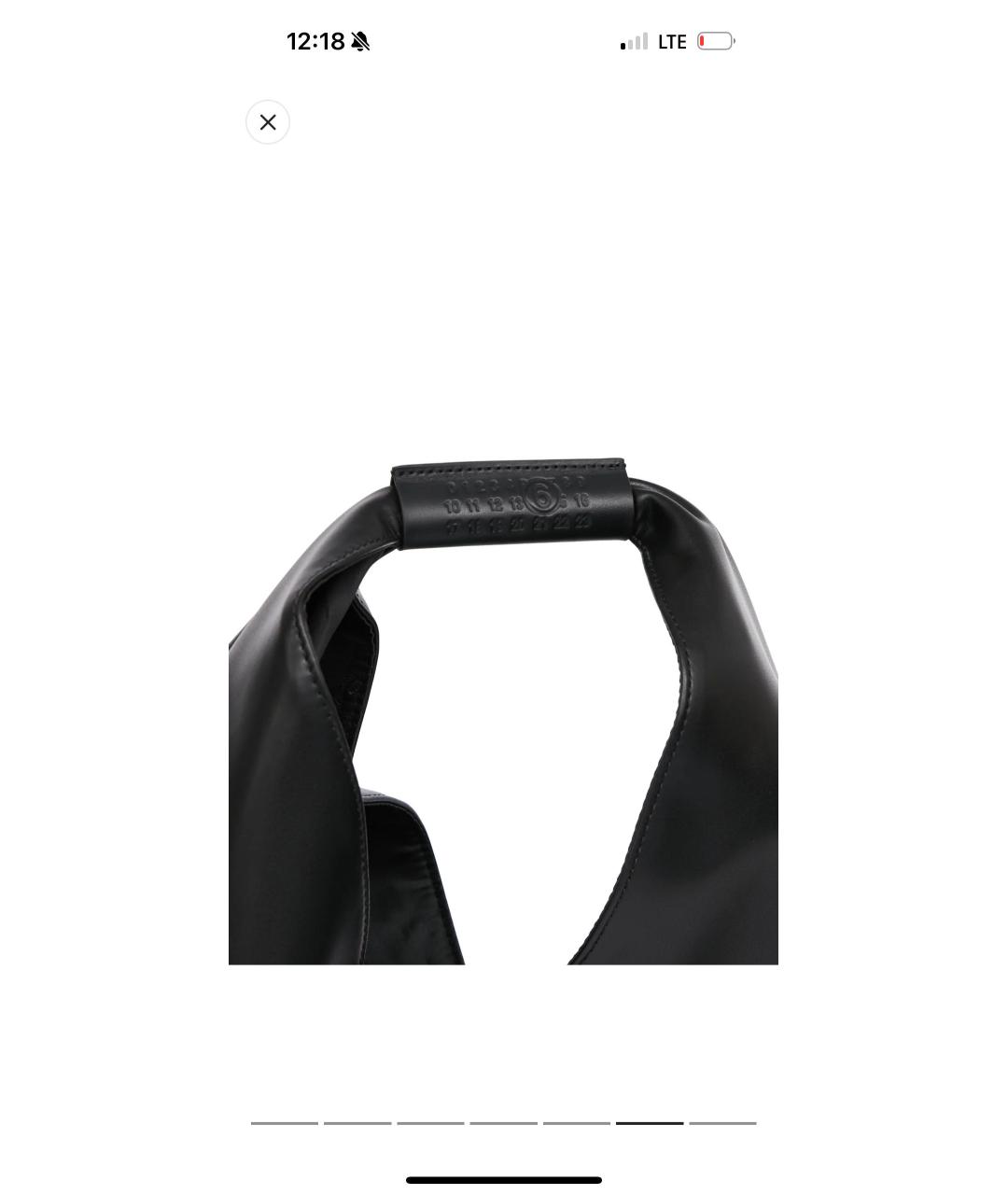 MM6 MAISON MARGIELA Черная сумка тоут из искусственной кожи, фото 6