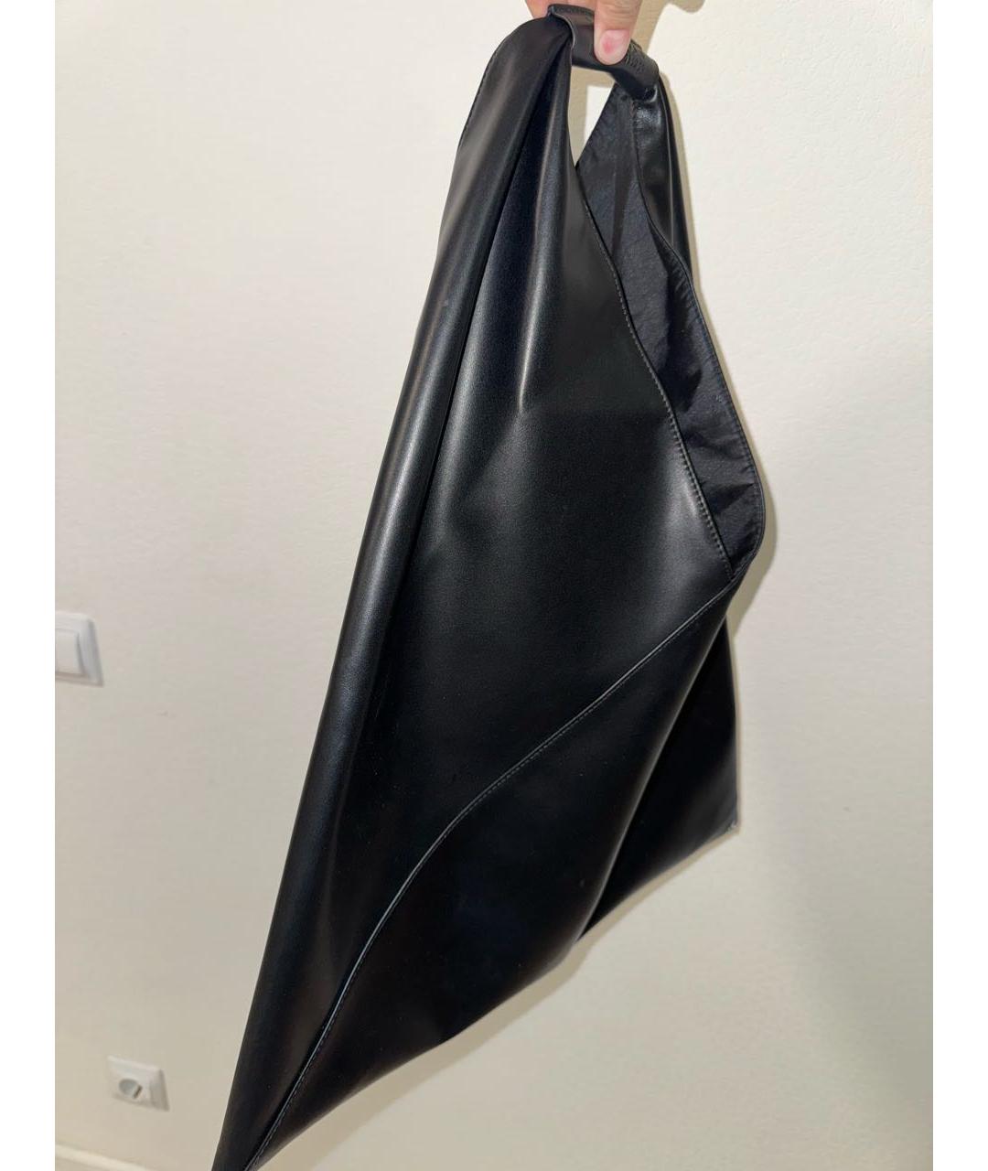 MM6 MAISON MARGIELA Черная сумка тоут из искусственной кожи, фото 3