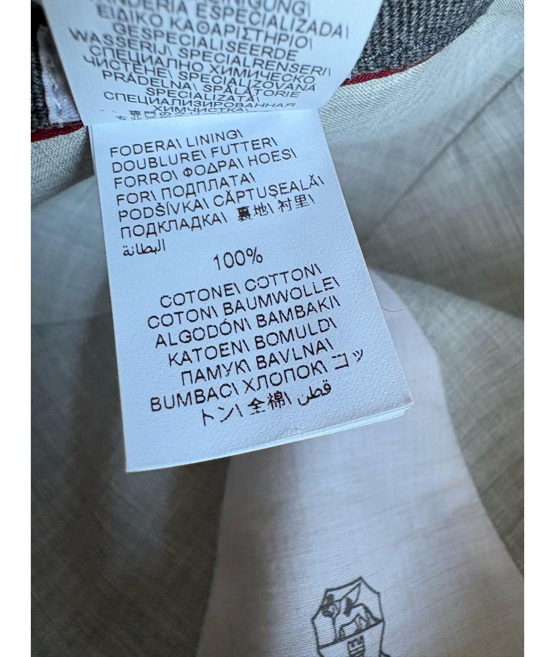 BRUNELLO CUCINELLI Коричневая льняная кепка/бейсболка, фото 6