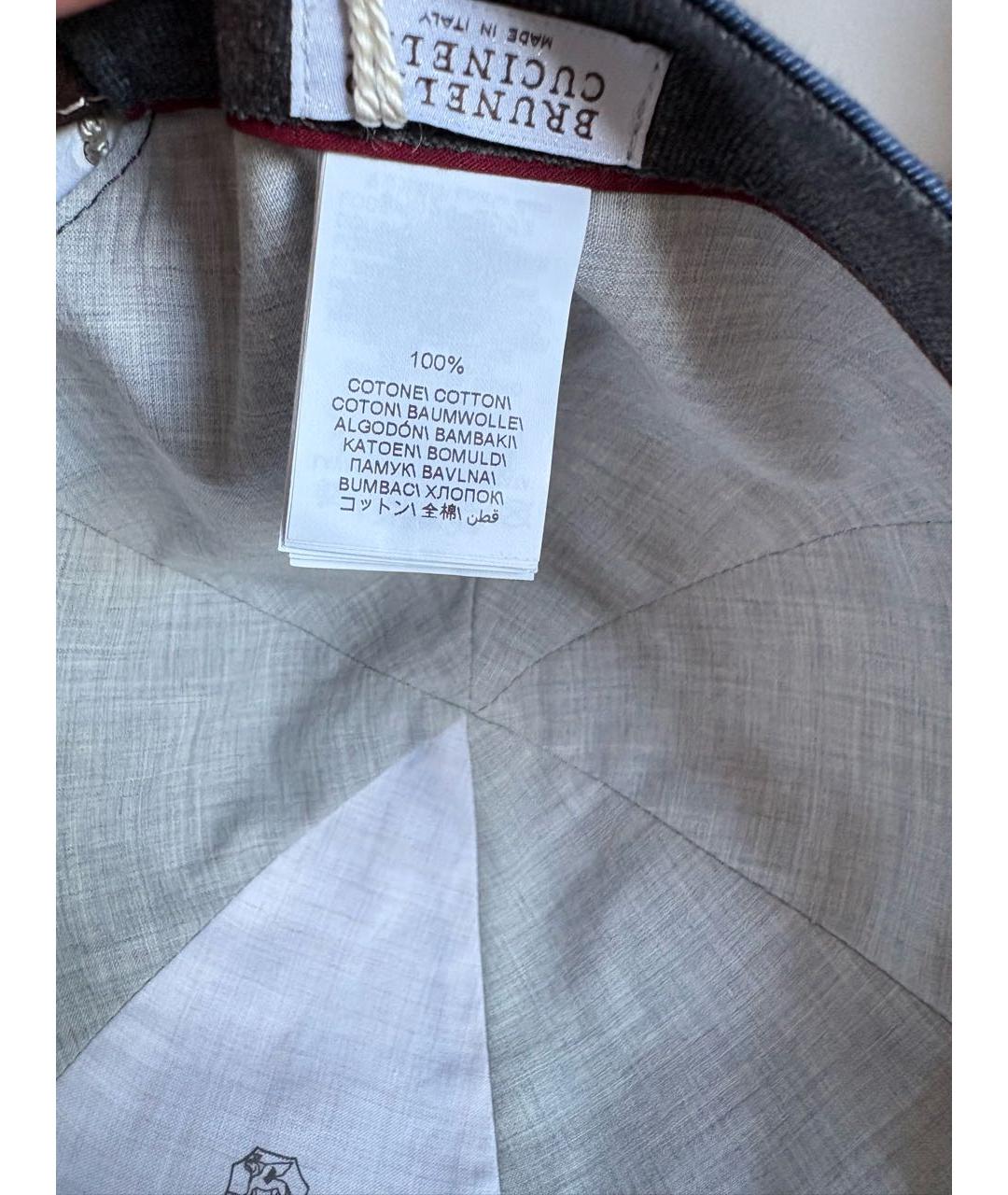 BRUNELLO CUCINELLI Синяя хлопковая кепка/бейсболка, фото 8