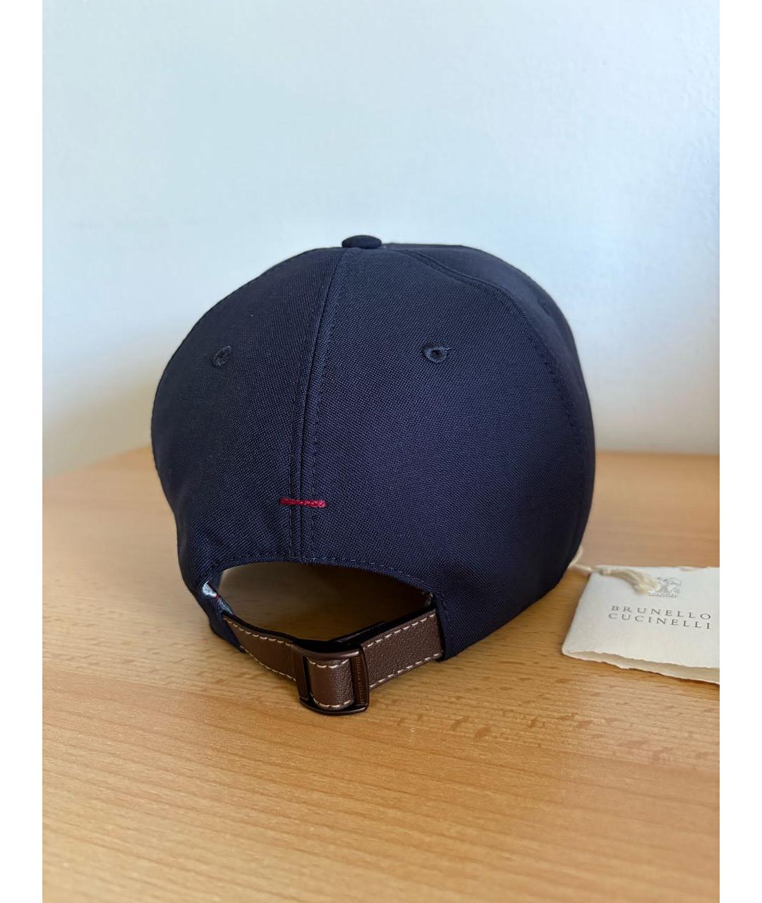 BRUNELLO CUCINELLI Темно-синяя кепка/бейсболка, фото 3