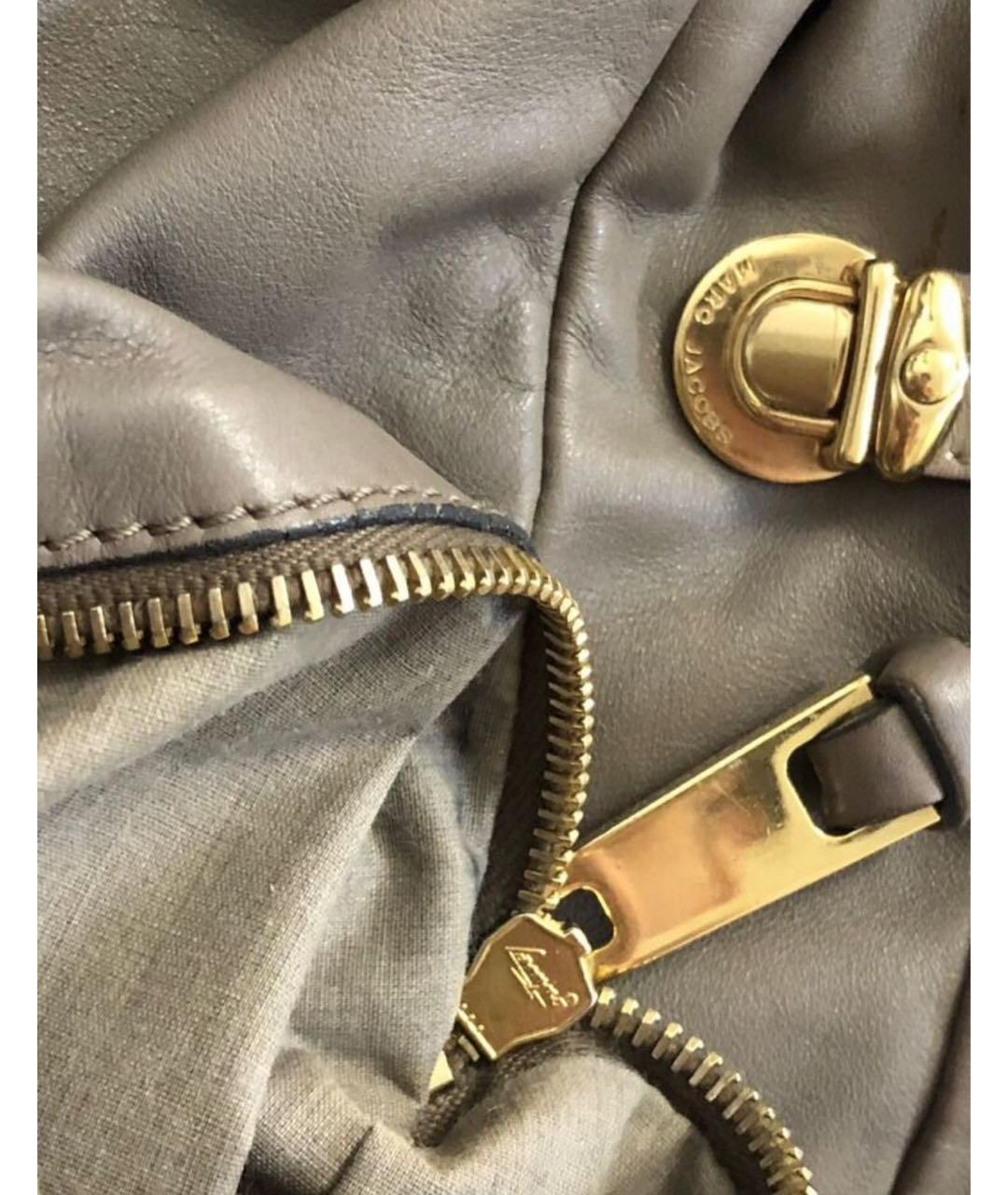 MARC JACOBS Антрацитовая кожаная сумка через плечо, фото 2