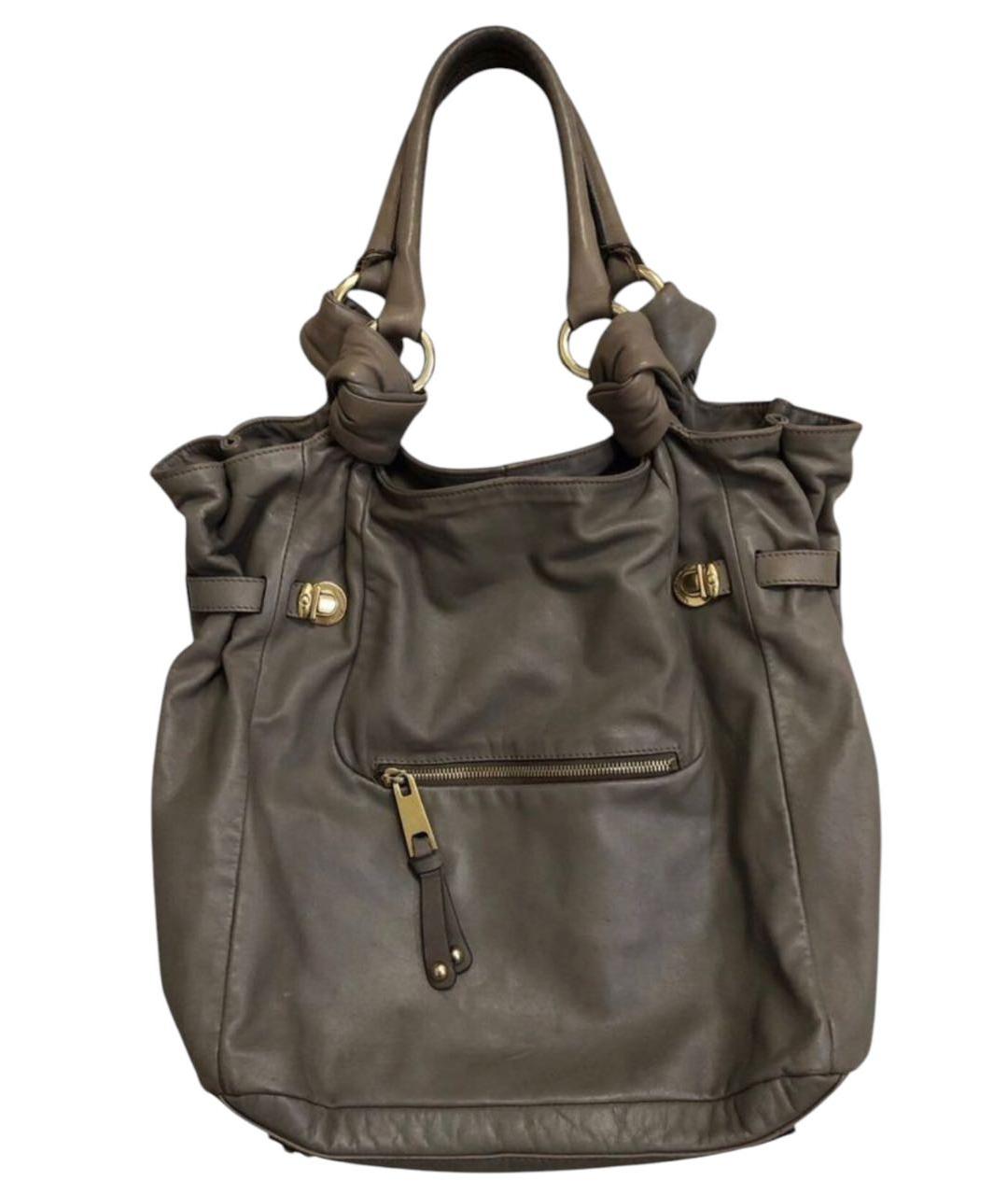 MARC JACOBS Антрацитовая кожаная сумка через плечо, фото 1