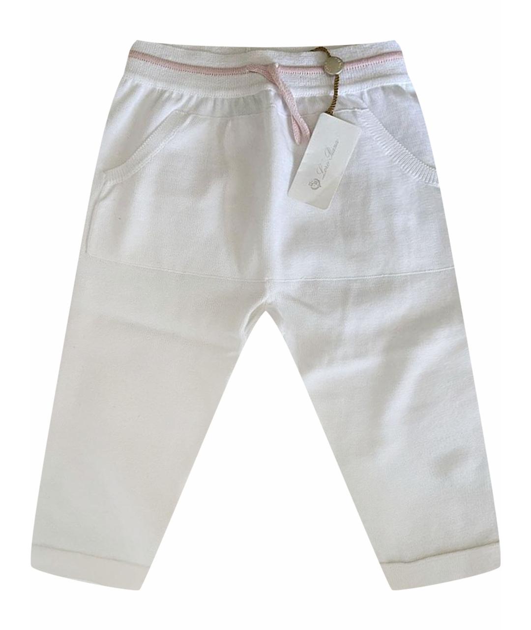 LORO PIANA Белые хлопковые брюки и шорты, фото 1
