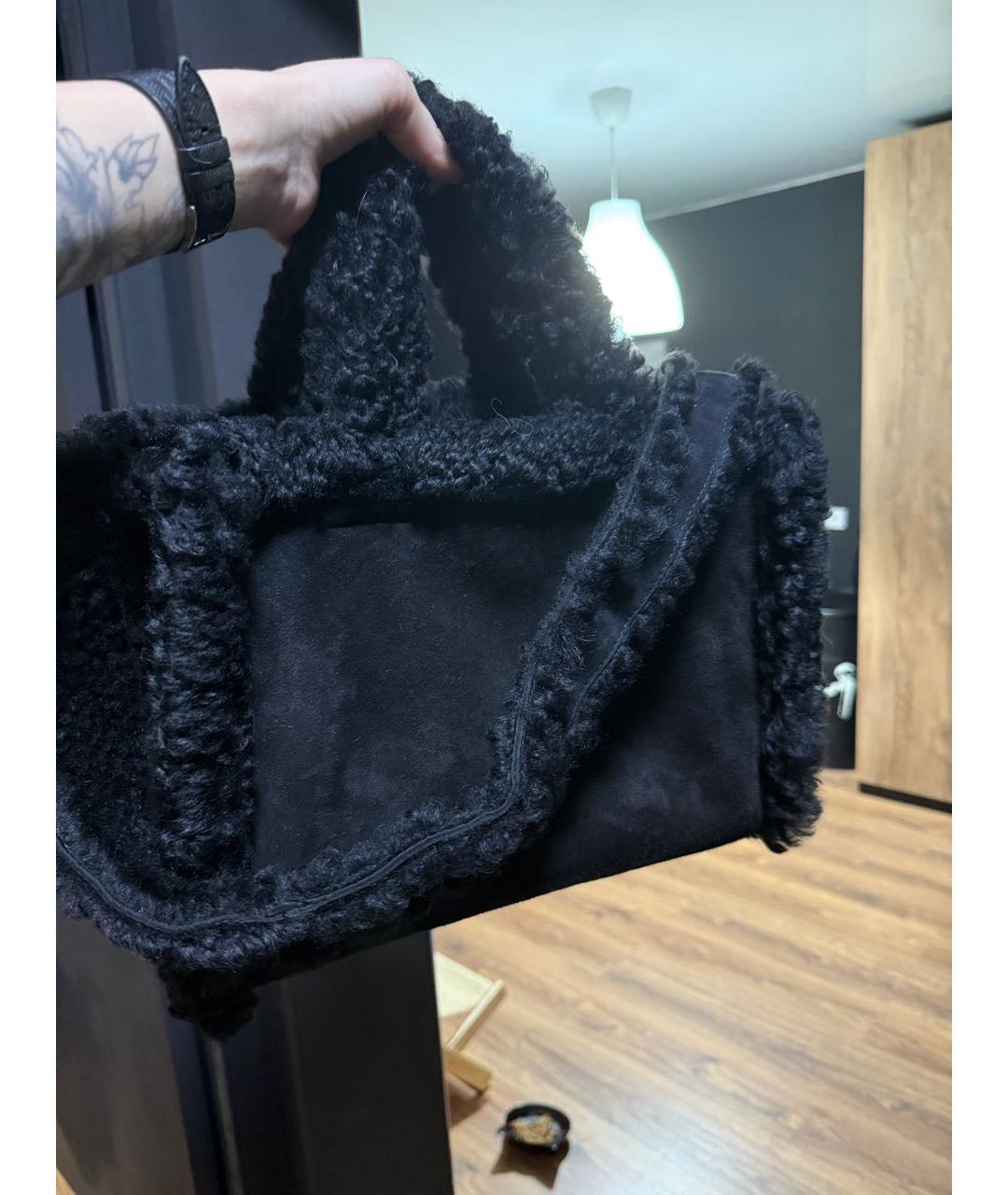 MARNI Черная кожаная сумка тоут, фото 3