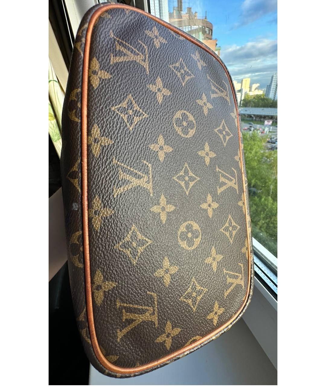 LOUIS VUITTON Коричневая кожаная косметичка, фото 2