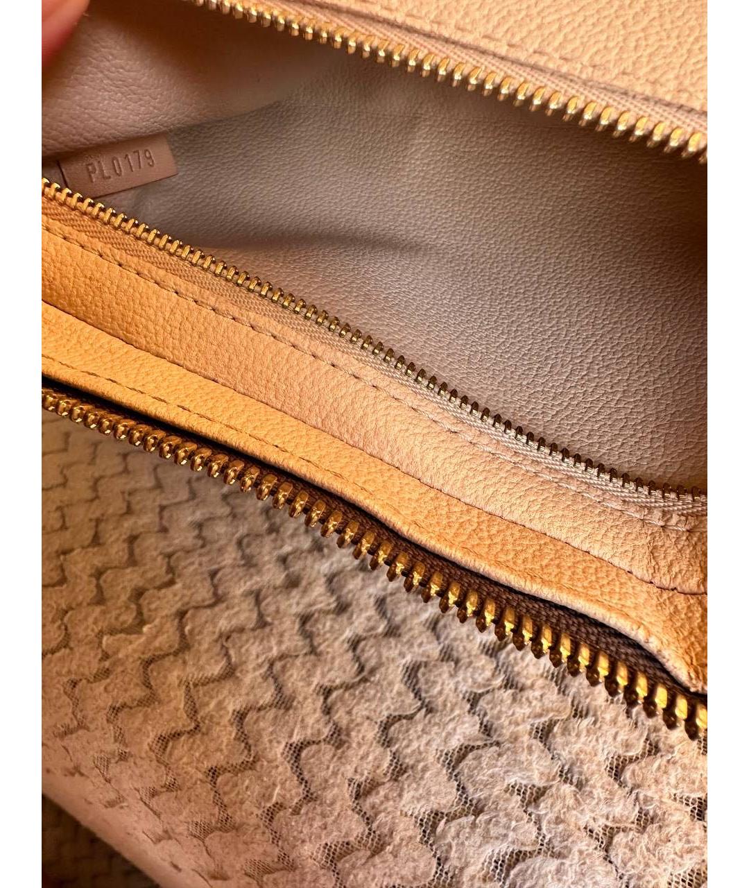 LOUIS VUITTON Коричневая кожаная косметичка, фото 7