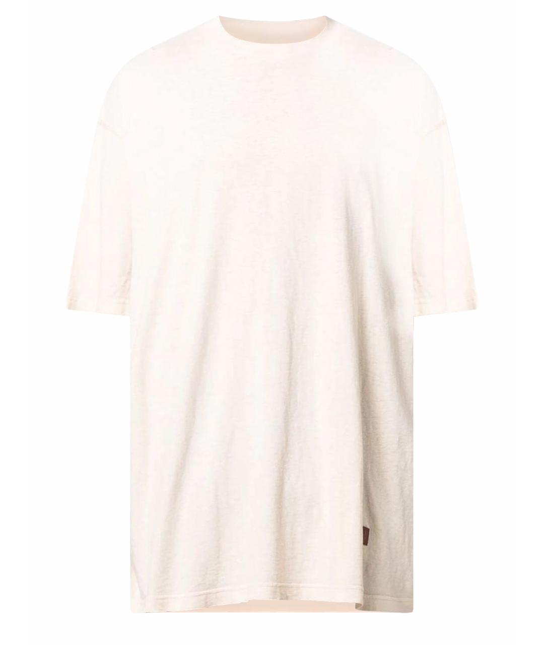 ACNE STUDIOS Бежевая хлопковая футболка, фото 1