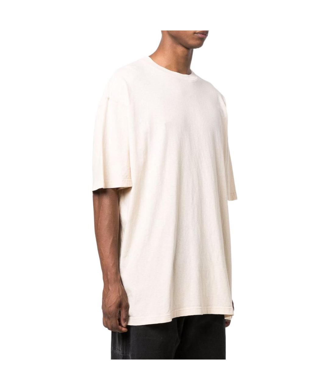 ACNE STUDIOS Бежевая хлопковая футболка, фото 5