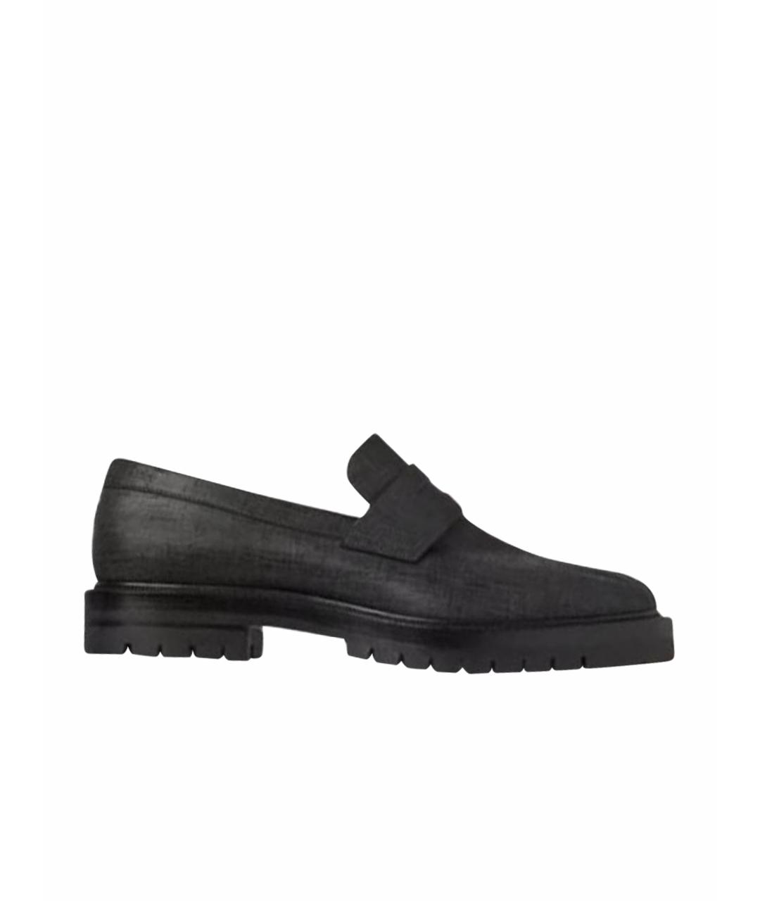 MAISON MARGIELA Черные кожаные лоферы, фото 1