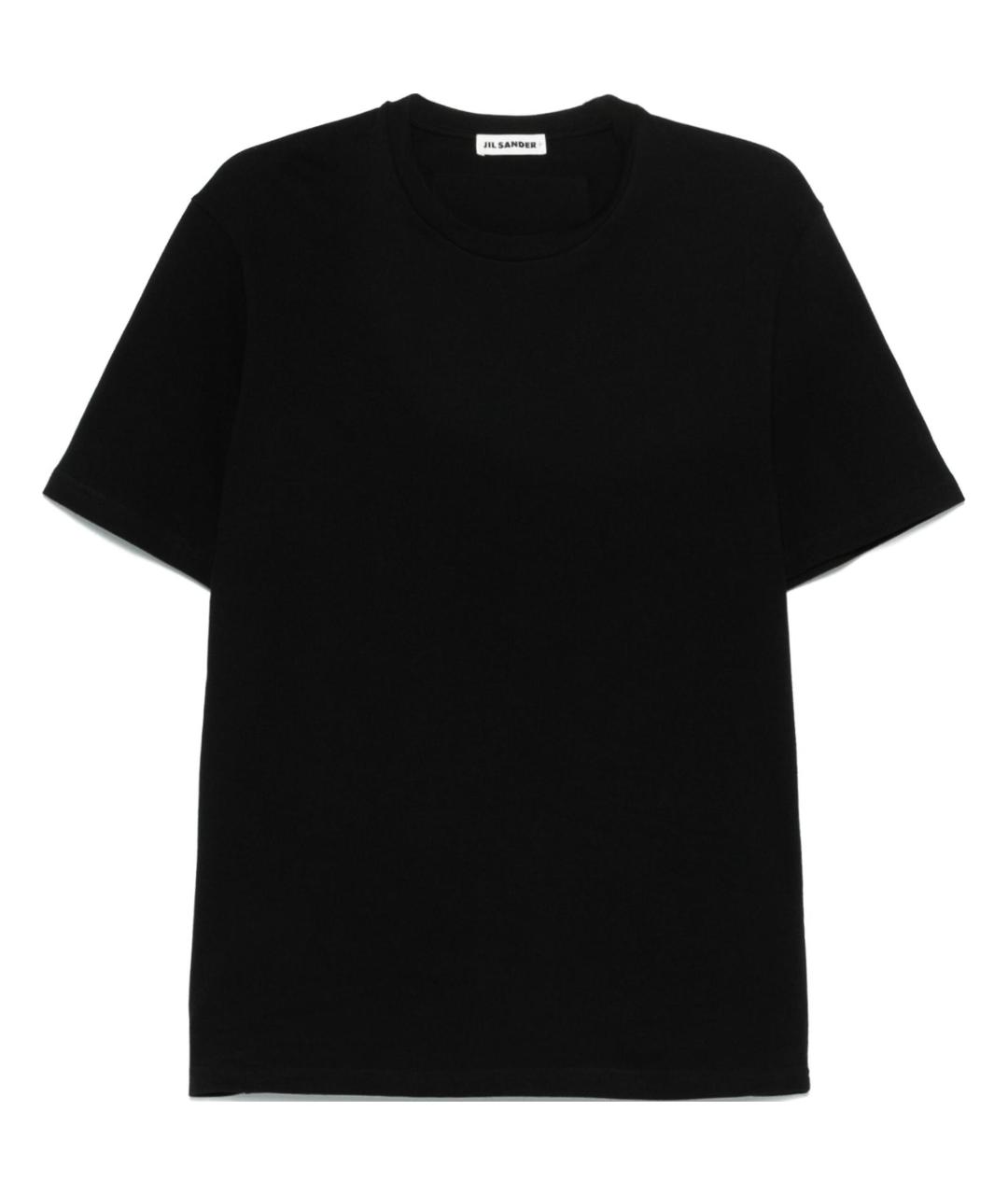 JIL SANDER Черная хлопковая футболка, фото 1
