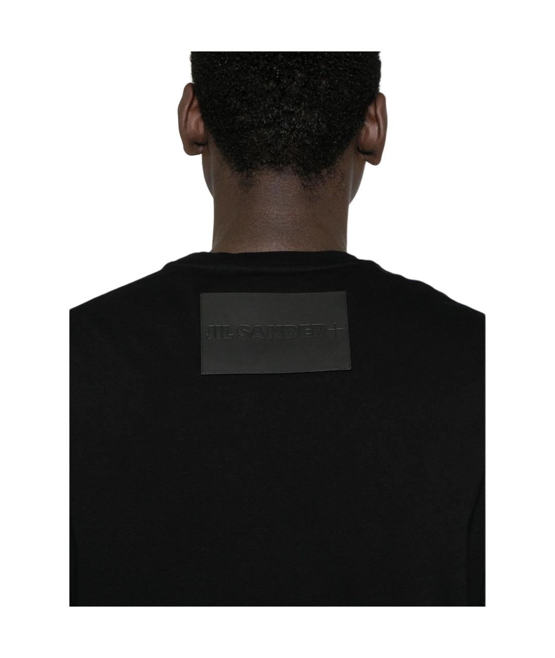 JIL SANDER Черная хлопковая футболка, фото 5