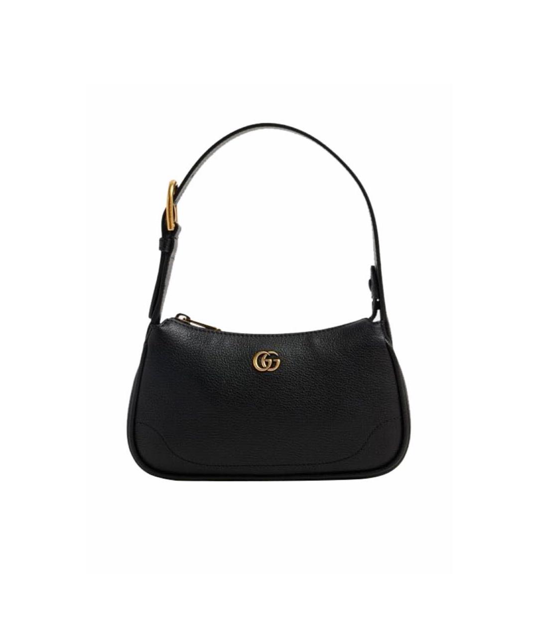 GUCCI Черная кожаная сумка с короткими ручками, фото 1