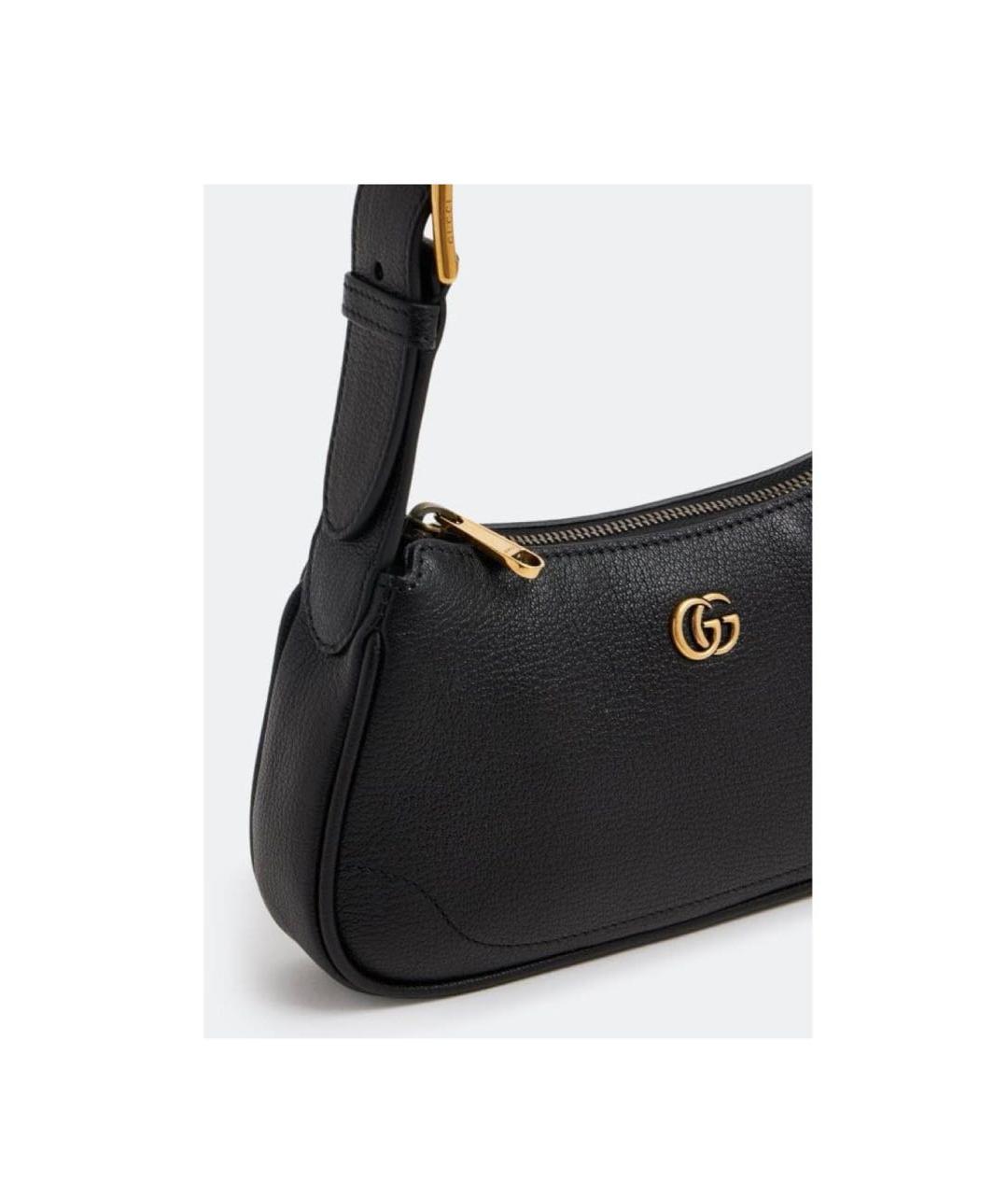 GUCCI Черная кожаная сумка с короткими ручками, фото 2