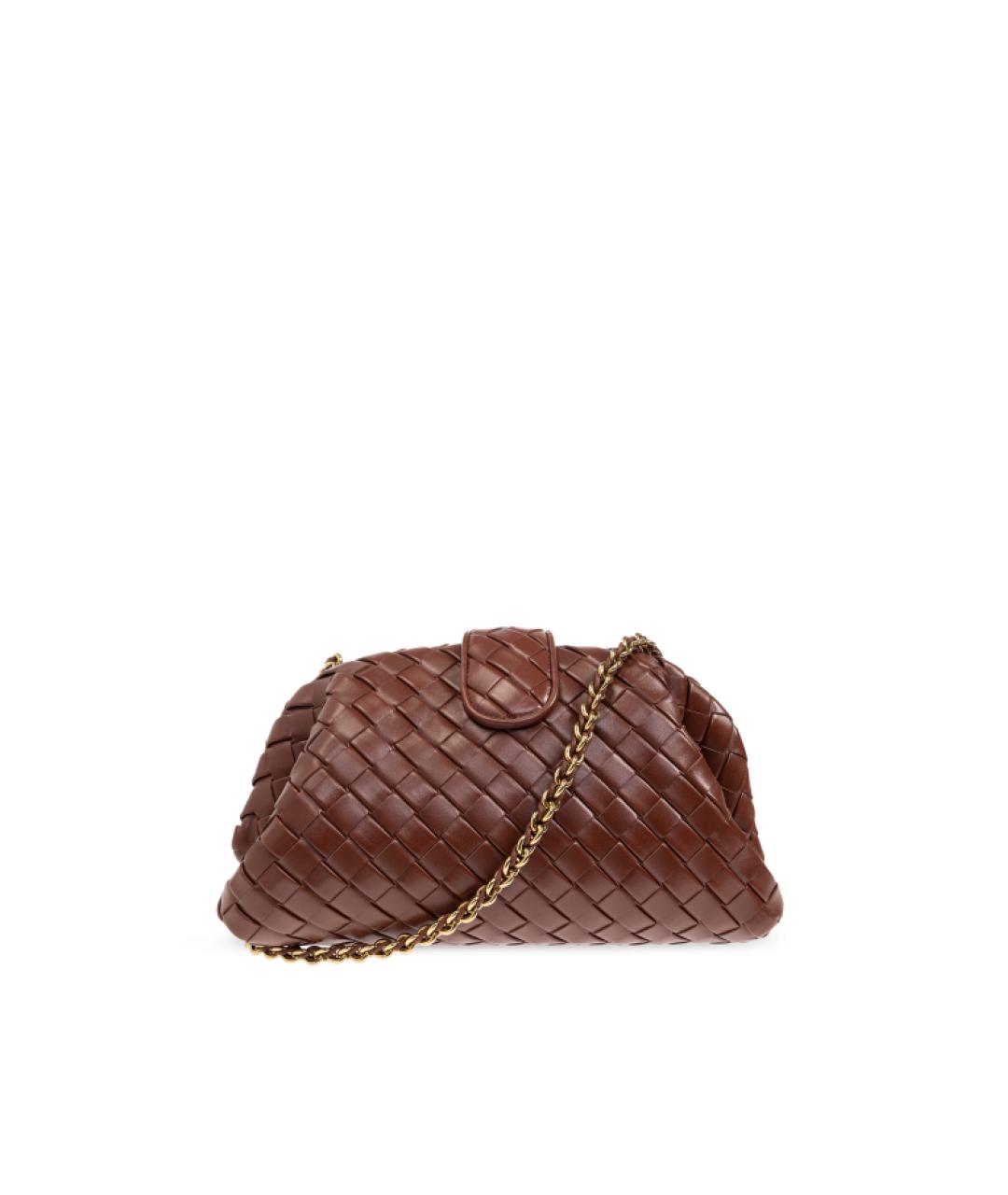 BOTTEGA VENETA Коричневая кожаная сумка через плечо, фото 1