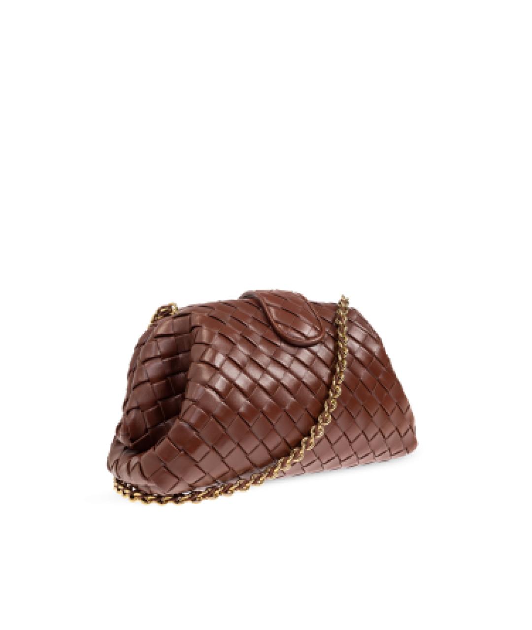 BOTTEGA VENETA Коричневая кожаная сумка через плечо, фото 2