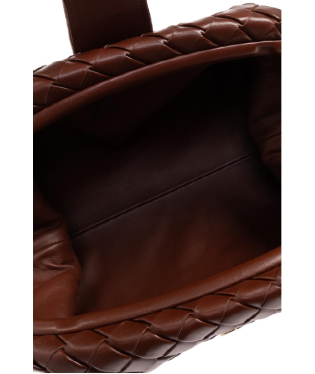 BOTTEGA VENETA Коричневая кожаная сумка через плечо, фото 3