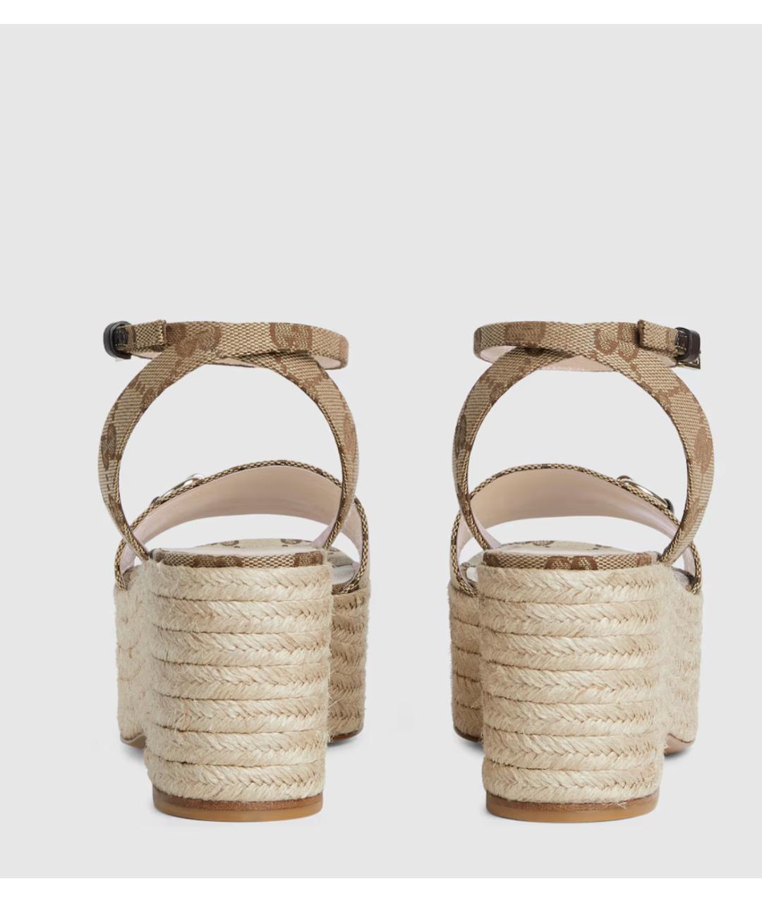 GUCCI Бежевые босоножки, фото 2