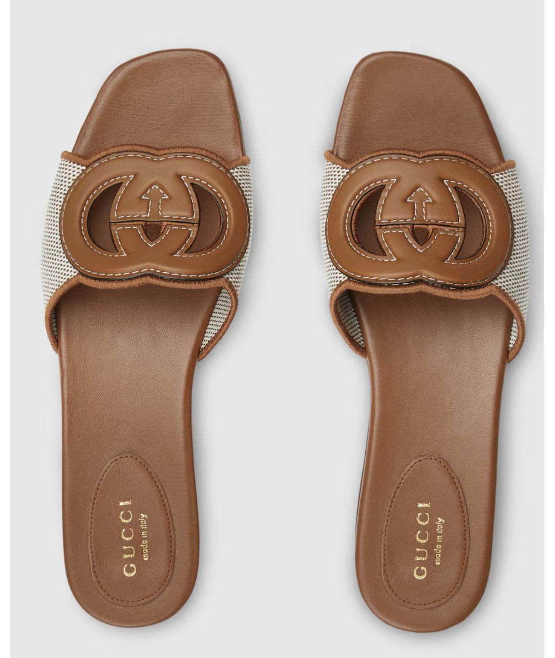 GUCCI Коричневые сандалии, фото 3