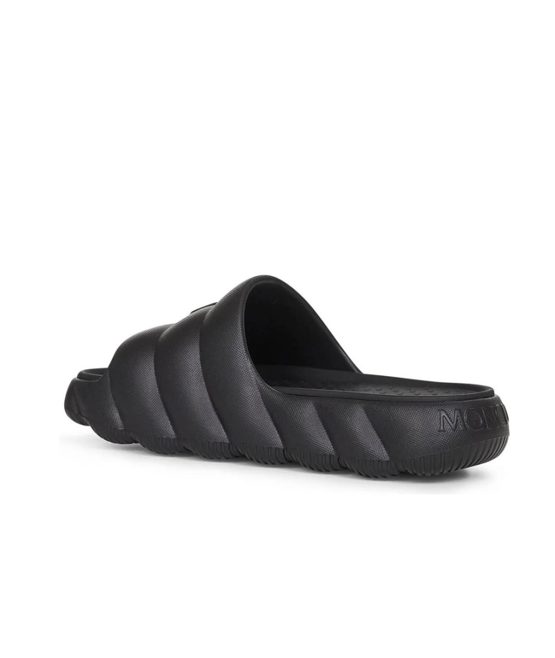 MONCLER Черные шлепанцы, фото 3