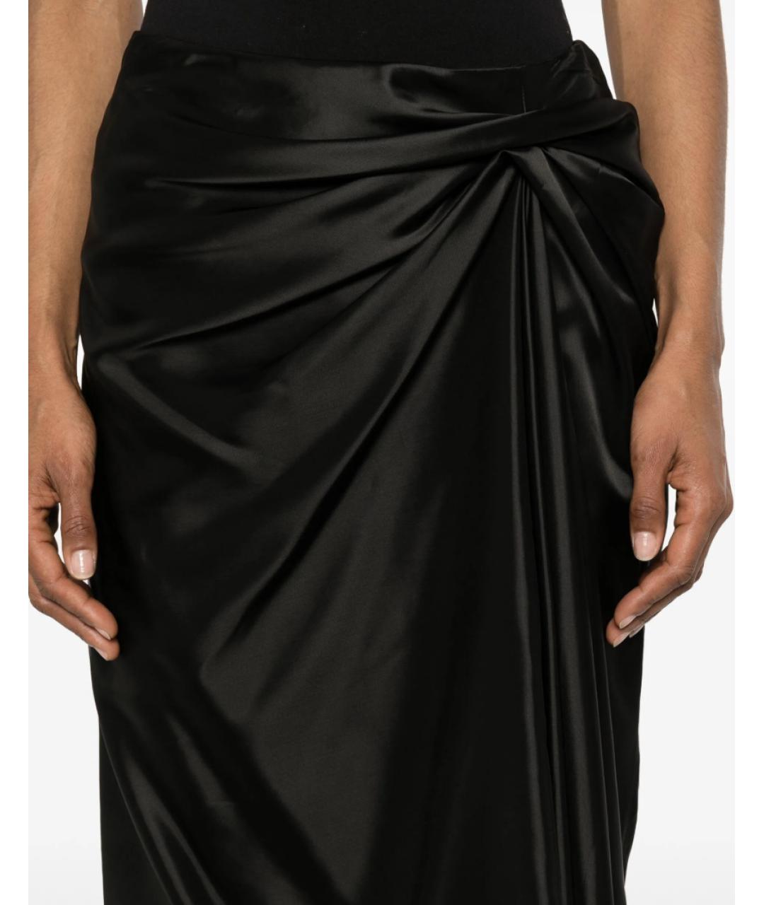 BALENCIAGA Черная юбка миди, фото 3