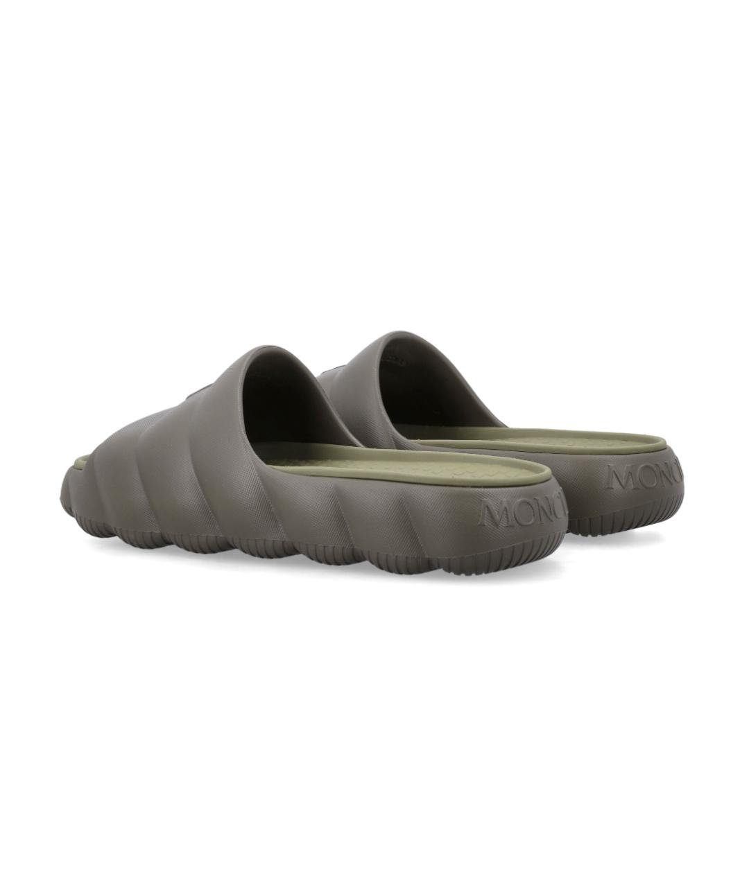 MONCLER Хаки шлепанцы, фото 3
