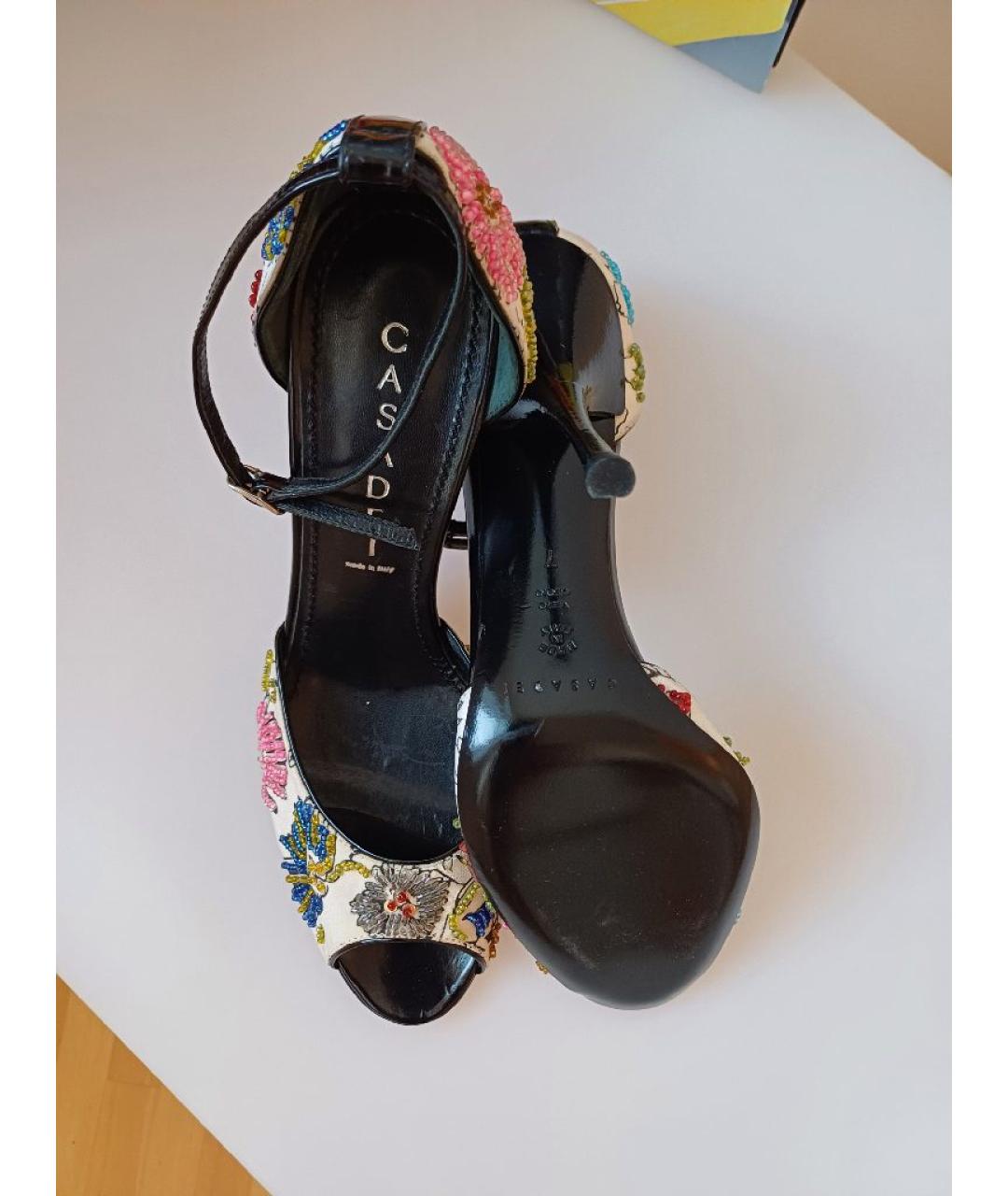 CASADEI Мульти текстильные туфли, фото 7