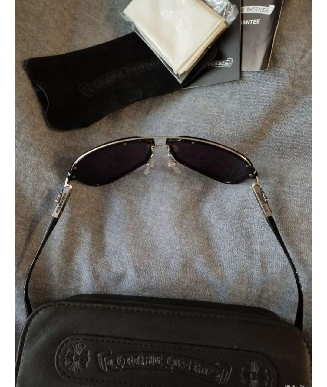 CHROME HEARTS Черные металлические солнцезащитные очки, фото 8