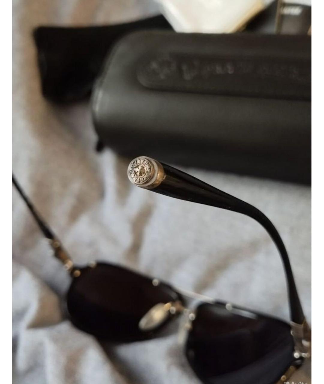 CHROME HEARTS Черные металлические солнцезащитные очки, фото 7