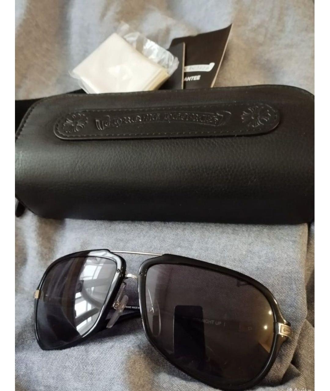 CHROME HEARTS Черные металлические солнцезащитные очки, фото 9