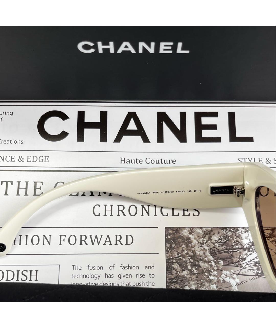 CHANEL Черные пластиковые солнцезащитные очки, фото 7