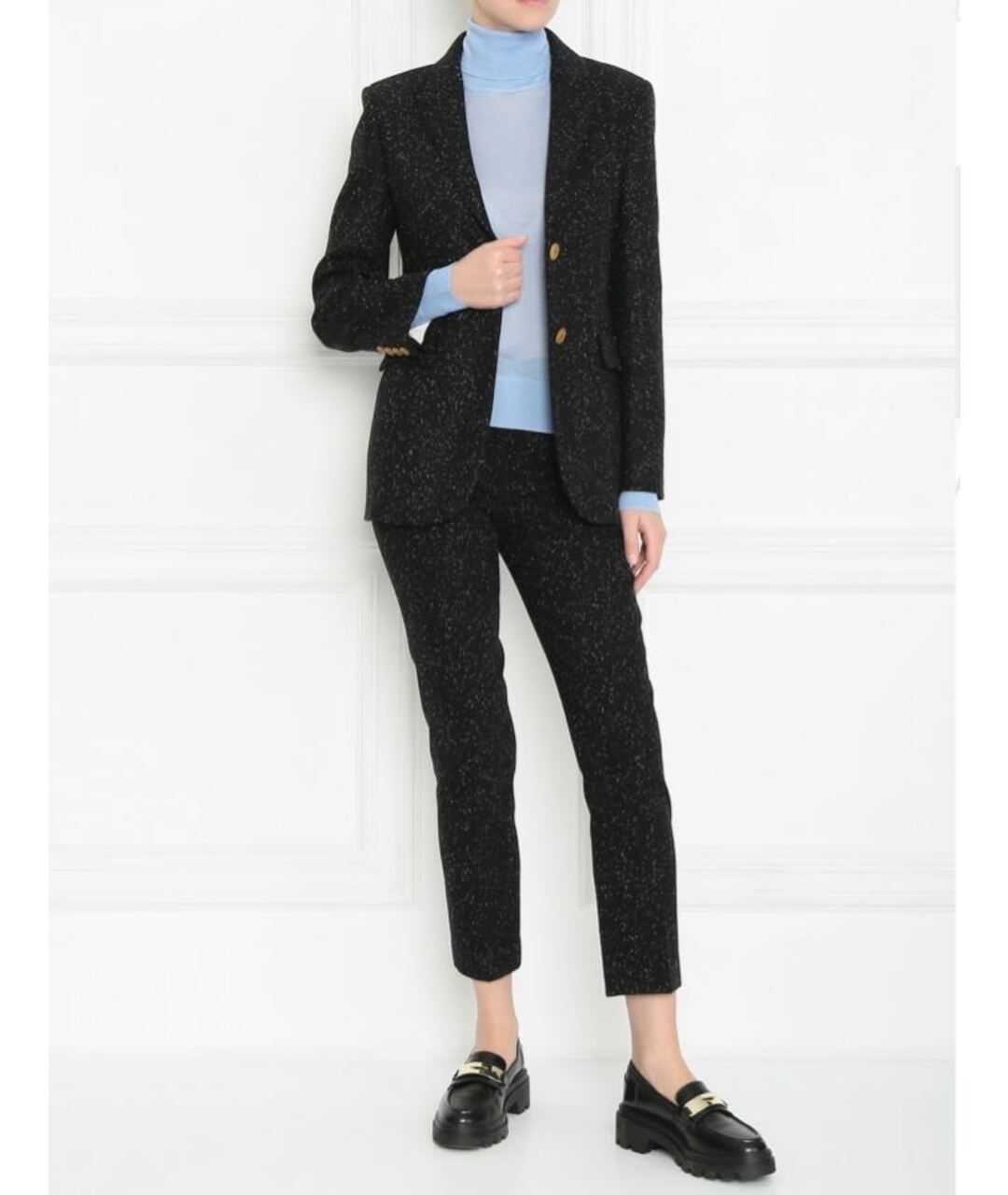 ERMANNO SCERVINO Черные шерстяные брюки узкие, фото 2