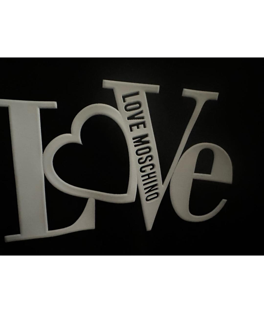 LOVE MOSCHINO Черный хлопковый джемпер / свитер, фото 3