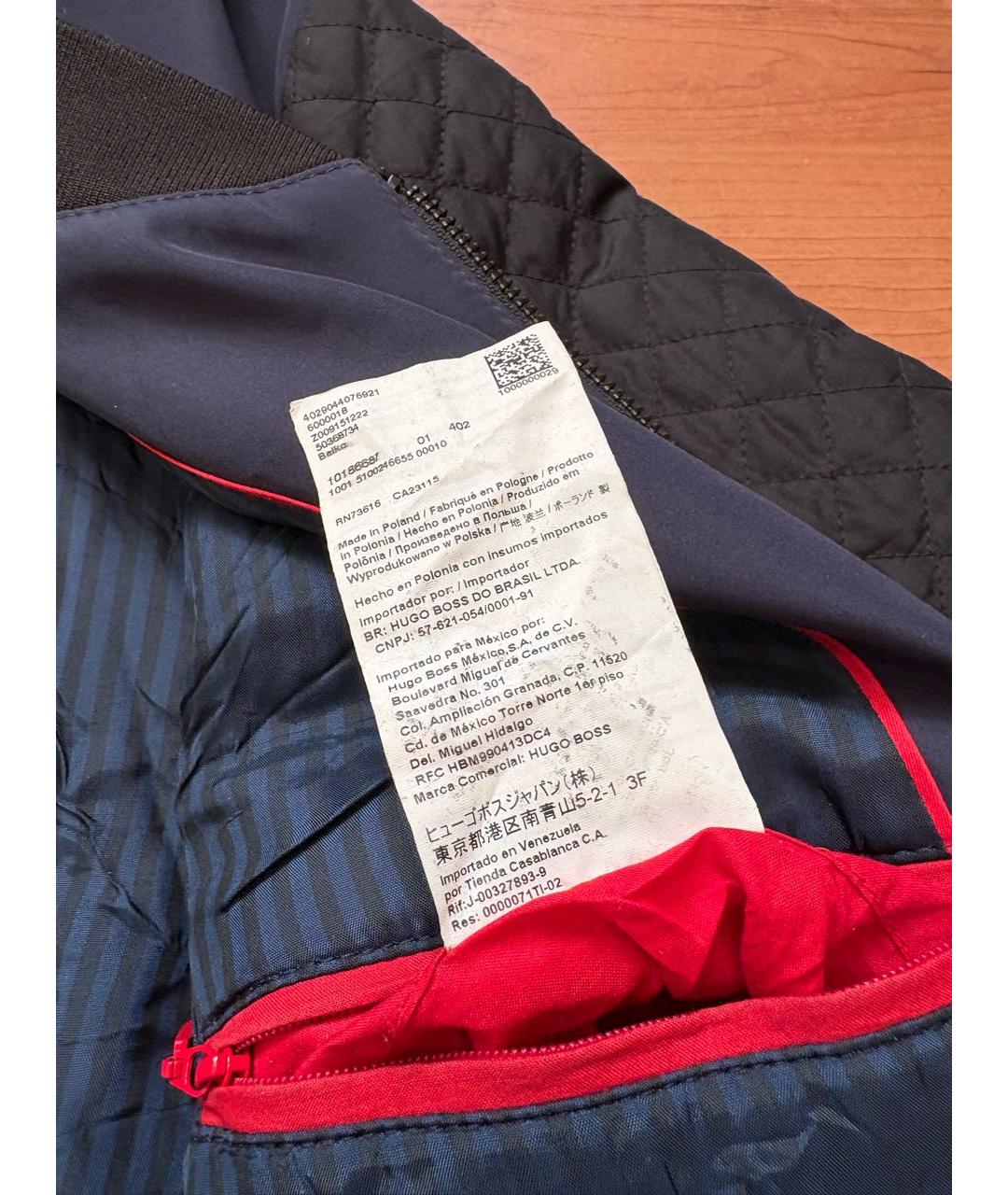 HUGO BOSS Темно-синяя хлопко-эластановая куртка, фото 6