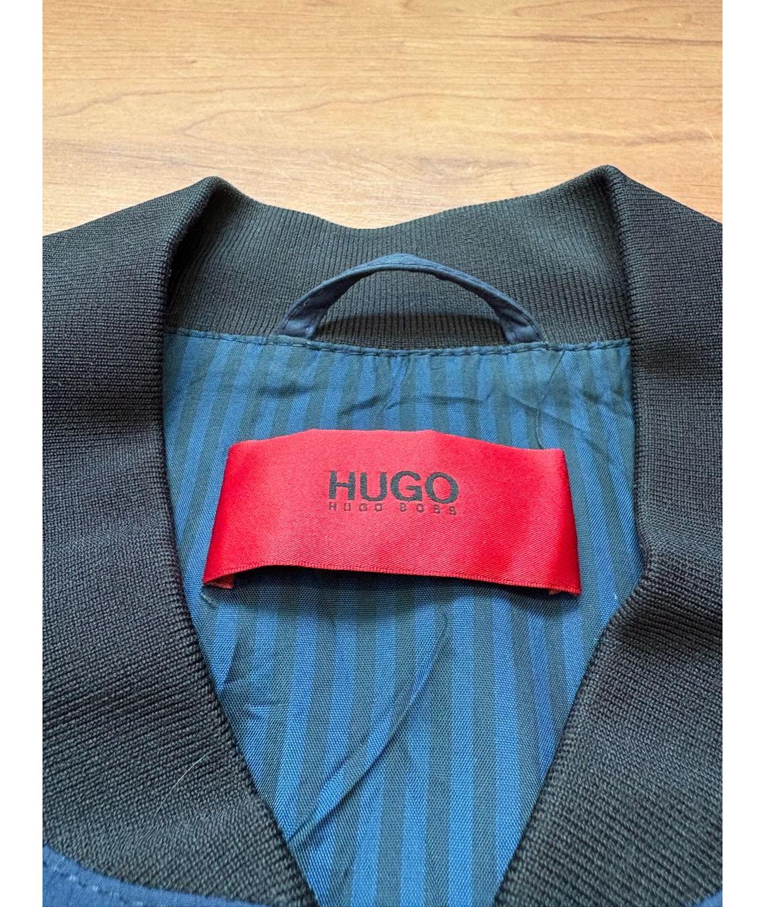 HUGO BOSS Темно-синяя хлопко-эластановая куртка, фото 4