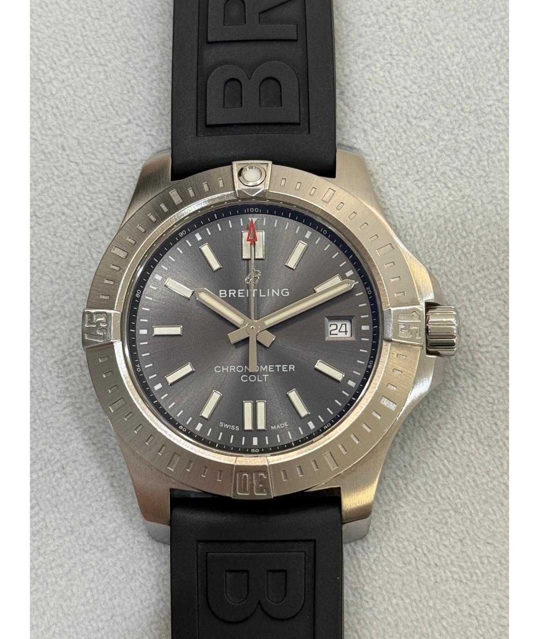 BREITLING Серебряные металлические часы, фото 5